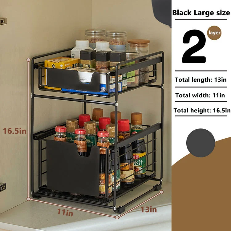 Dual-Tier multifunksjonell kjøkkenarrangør