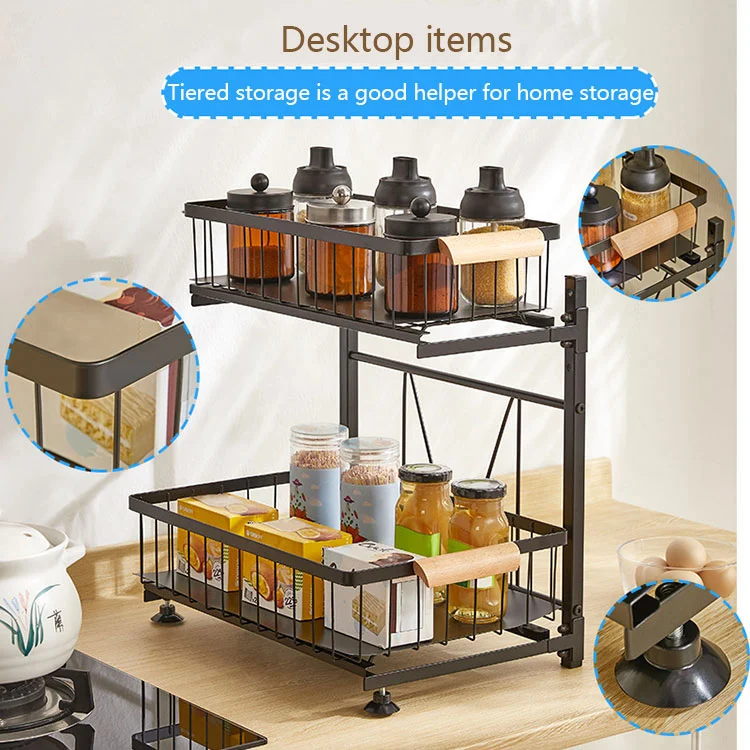Metall Pull-Out Bestikk Organizer for skap