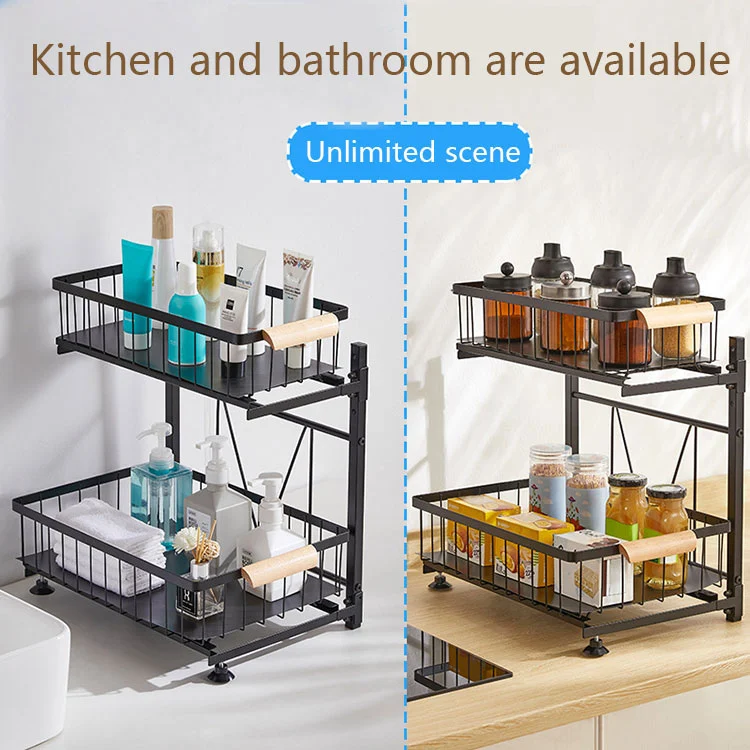 Metall Pull-Out Bestikk Organizer for skap