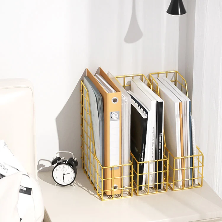Office Desktop Metal Magazine Rack